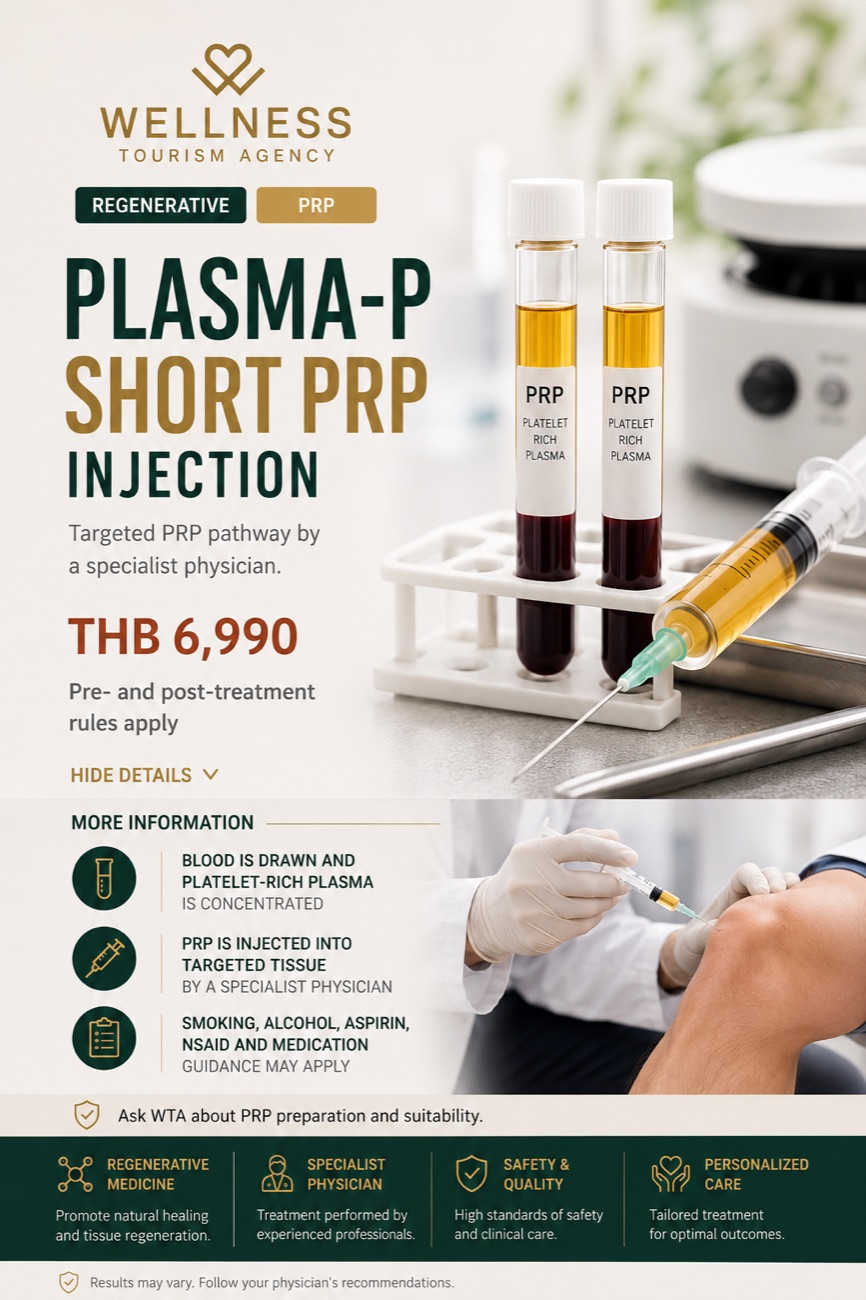 Plasma-P Short PRP injection flyer